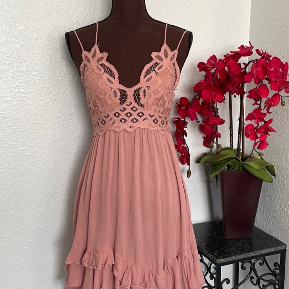 ❤️SOLD ❤️ Liberty Love” Blush Lace Dress